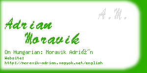 adrian moravik business card